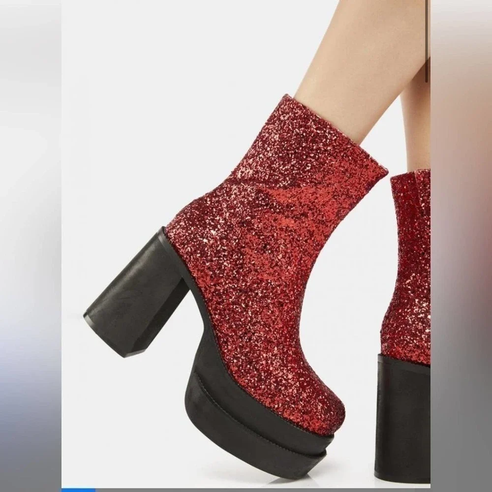 Trickz N' Treatz Mystical Sparks Platform Boots   size 9